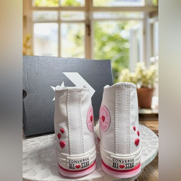 Converse Chuck Taylor All-Star CTAS Embroidered Hi-top Valentines Shoes Sneakers - Picture 9 of 14